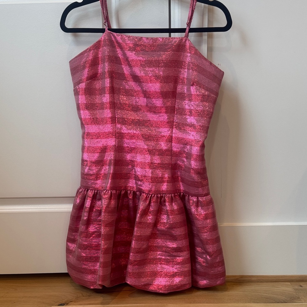 Corey Lynn Calter Vibrant Pink Bubble Mini Dress - Picture 4 of 6